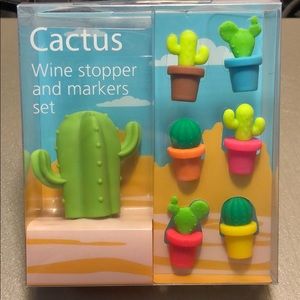 Cactus Wine Stopper and markers